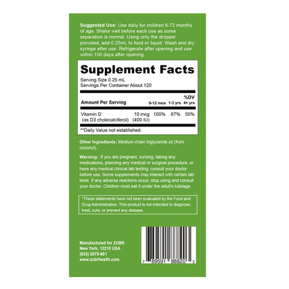 Vitamin D3 Drops 30mL